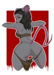  2018 anthro anus breasts butt ear_piercing female looking_back mammal piercing presenting presenting_hindquarters pussy rat red_eyes regigi9 rodent simple_background solo 