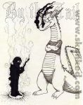  absurd_res anthro desiree_lee dragon hi_res human james_m_hardiman mammal ocher traditional_media_(artwork) 