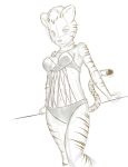  bikini clothing cruise feline female hybrid liger lilliana_fargo lion_tiger mammal sketck swimsuit 