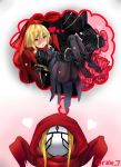  1boy 1girl ainz_ooal_gown armor ass bare_shoulders black_armor black_dress black_gloves black_legwear blonde_hair blush cape carrying cloak close-up dress evileye eyebrows_visible_through_hair eyelashes face from_above full_armor gloves gradient_background heart helmet highres hood hooded_cape hooded_cloak imagining jewelry long_hair looking_at_another looking_up mask momon_(overlord) open_mouth overlord_(maruyama) pantyhose pink_background princess_carry red_cape red_eyes rinse_7 ruby_(stone) scarf simple_background small_breasts standing torn_clothes wavy_mouth 