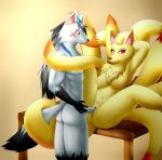  anthro anthro_on_anthro black_fur blush breasts canine duo female fur hair haku_hyogaki hakuhyogaki male male/female male_penetrating mammal multi_tail ninetales nintendo nude penetration penis pok&eacute;mon pok&eacute;mon_(species) pussy sex smile vaginal vaginal_penetration video_games 