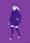  ambiguous_gender ammutse_lfethnash clothed clothing hi_res lagomorph legwear mammal merystic rabbit socks 