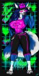  80&#039;s big_(disambiguation) breasts canine clothing eyewear fangs female fluffy glasses gloves hat hopey invalid_color invalid_tag lips madnessandgiovanni0595 mammal muscular neon one_eye_closed pants retro smile teeh wink wolf 