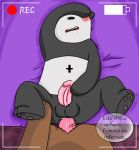  anal anal_penetration bear bed blush cartoon_network cum cum_in_ass cum_inside drooling grizzly_(wbb) grizzly_bear handjob inside kousuke_gesture male male/male mammal masturbation overweight panda panda_(wbb) penetration penis precum saliva sex somcrule spanish_text technical_incest text translated we_bare_bears 