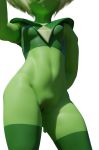  alien bottomless cartoon_network clothed clothing female gem_(species) green_skin hi_res humanoid not_furry peridot_(steven_universe) pussy solo standing steven_universe wunderdash 