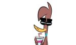  anthro avian bird duck herny herny_(character) male simple_background solo 