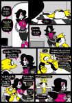  alphys comic counter dialogue english_text hi_res humanoid lizard machine mettaton mettaton_ex plumfsh reptile robot scalie signed text undertale video_games 