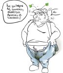  anthro bear belly big_belly brickoven diaper feces hi_res male mammal messy_diaper scat simple_background soiling 