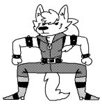  anthro canine doopcity mammal monochrome pixel_coloring pretty_cure solo wolf wolfrun 