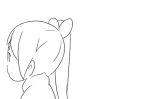  animated animated_gif arizuka_konomi female monochrome original satsuyo side_ponytail solo 