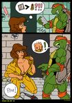  akabur april_o&#039;neil april_o'neil comic female male mask michelangelo michelangelo_(tmnt) reptile scalie teenage_mutant_hero_turtles teenage_mutant_ninja_turtles turtle 