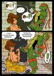  anthro april_o&#039;neil april_o'neil breasts comic female male mask michelangelo michelangelo_(tmnt) nipples reptile scalie splinter teenage_mutant_hero_turtles teenage_mutant_ninja_turtles turtle 