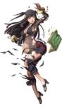  1girl black_hair breasts cleavage edited fire_emblem fire_emblem_heroes full_body long_hair pregnant rhajat_(fire_emblem_fates) sideboob solo syalla_(fire_emblem_if) torn_clothes transparent_background 