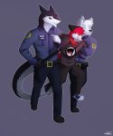  angry antifa arrest black_eyes black_lips black_nose black_sclera canine cheekfluff communism cyberia droopy_ears ear_tuft fluffy fox fur group growling invalid_color invalid_tag long_tail male mammal neck_tuft nightstick police politics red_fur riku_tavash scared sergal soyboy terrorism tifa tuft white_fur wolf wolfnam yellow_eyes 