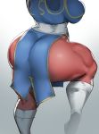  ass china_dress chinese_clothes chun-li dress fighting_stance muscle muscular_female natedecock pantyhose solo street_fighter thick_thighs thighs 