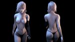  1girl 3d animated ass blue_eyes breasts final_fantasy final_fantasy_xiii glove lightning_farron navel nipples pink_hair solo source_filmmaker square_enix tattoo thong 