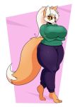  big_breasts breasts canine female fox huge_breasts looking_at_viewer mammal mature_female othinus shaggythefox thegentlebro thick_thighs 