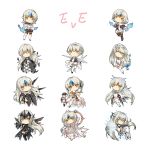  another_code_(elsword) black_capelet black_dress black_footwear black_leotard boots braid capelet character_name chibi code:_architecture_(elsword) code:_battle_seraph_(elsword) code:_electra_(elsword) code:_empress_(elsword) code:_esencia_(elsword) code:_exotic_(elsword) code:_nemesis_(elsword) code:_sariel_(elsword) code:_ultimate_(elsword) dress elsword eve_(elsword) expressionless forehead_jewel gloves hair_intakes hairband holographic_monitor leotard long_hair miniskirt multiple_girls multiple_persona ophelia_(elsword) shirt short_hair side_braid simple_background skirt thigh_boots thighhighs vilor white_background white_footwear white_gloves white_hair white_hairband white_leotard white_shirt white_skirt white_sleeves wings yellow_eyes zettai_ryouiki 
