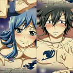  1boy 1girl blue_hair fairy_tail juvia_lockser 