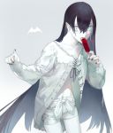  blood blue_eyes clothes fangs food original pajamas pale_skin popsicle shorts tobacco_(tabakokobata) vampire 