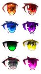  black_eyes blue_eyes brown_eyes colored_eyelashes eyes green_eyes highres how_to making_of pink_eyes purple_eyes red_eyes simple_background white_background yellow_eyes 