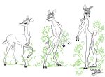  2012 anthro breasts butt cervine deer female feral feral_to_anthro green_eyes kabuki_homewood magic mammal nude open_mouth sequence simple_background smile solo standing transformation white_background 