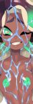  animal_humanoid areola breasts cum cum_in_hair cum_on_body cum_on_breasts cum_on_face dark_skin double_v_sign exotic_pupils eyelashes female glo-s-s green_eyes green_nipples hair headphones humanoid long_hair looking_at_viewer marina_(splatoon) messy mole_(marking) multicolored_hair multicolored_skin nintendo nipples not_furry octoling one_eye_closed open_mouth open_smile small_breasts smile solo splatoon splatoon_2 suction_cup teal_eyes teal_nipples tentacle_hair tentacles two_tone_hair two_tone_skin v_sign video_games 