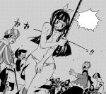  1girl breasts fairy_tail kagura_mikazuchi monochrome solo 