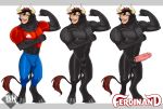  anthro balls bentomilk biped bovine cattle clothed clothing erection ferdinand_(movie) ferdinand_the_bull flexing hooves horn male mammal muscular muscular_male nude penis simple_background snout solo white_background 
