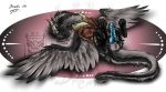  2018 animal_genitalia digital_media_(artwork) dragon drerika erection feral male paws penis watermark wings 