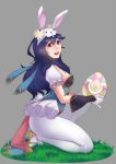  animal_ears animal_hat blue_eyes blue_hair bodice breasts brown_footwear bunny_ears bunny_girl bunny_tail easter easter_egg egg fire_emblem fire_emblem:_kakusei fire_emblem_heroes flower frills full_body gloves grass grey_background hair_flower hair_ornament hat long_hair looking_at_viewer lucina magecatto one_knee open_mouth pantyhose puffy_short_sleeves puffy_sleeves scarf shoe_flower shoes short_sleeves sideboob small_breasts smile solo tail thighs white_legwear 