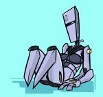  android bra clothed clothing energyloop female hi_res machine not_furry robot simple_background sitting solo underwear 
