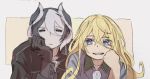  bad_id bad_pixiv_id bangs black_cape black_eyes black_gloves black_hair blonde_hair blue_eyes bright_pupils cape chin_rest closed_mouth commentary_request expressionless eyebrows_visible_through_hair gloves grin jitome long_hair looking_at_viewer lyza made_in_abyss mi_(pic52pic) multicolored_hair multiple_girls ozen short_hair smile two-tone_hair whistle white_hair 
