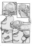  anthro bear close-up cum duo erection eyes_closed fangs fellatio greyscale hi_res humanoid_penis kotobuki licking male male/male mammal monochrome open_mouth oral oral_penetration penetration penis penis_lick precum retracted_foreskin sex slightly_chubby thick_penis tongue tongue_out uncut 