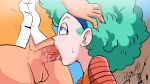  1boy 1girl animated bulma dragon_ball dragonball_z funsexydragonball master_roshi penis 