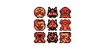  animated animated_gif brionne cat closed_mouth commentary creature dartrix decidueye excarabu food fruit gen_7_pokemon incineroar litten looking_at_viewer monochrome no_humans open_mouth orange pixel_art pokemon pokemon_(creature) pokemon_(game) popplio primarina rowlet seal smile standing torracat 