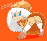  bent_over butt clothing cookie_run cream_puff_cookie female food_creature humanoid looking_back not_furry presenting presenting_hindquarters pussy solo thebluepopsicle30 