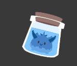  alternate_color animated animated_gif black_background bottle commentary cork corsola creature excarabu full_body gen_2_pokemon looking_at_viewer looking_away lowres no_humans pokemon pokemon_(creature) shiny_pokemon simple_background smile solo spinning water 