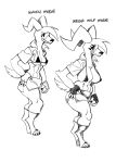  2016 anthro best big_breasts bikini bikini_top black_and_white breast_size_difference breasts claws cleavage clothed clothing english_text eyelashes female hand_on_hip hi_res horn houndoom jijis-waifus mega_evolution mega_houndoom monochrome nintendo nipple_bulge pok&eacute;mon pok&eacute;mon_(species) pok&eacute;morph smile solo swimsuit text toe_claws video_games wide_hips 