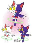  cat claws fangs feline female hitoshi_ariga klonoa_(series) mammal one_eye_closed star tat 