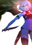  :o armpits bandaged_arm bandages bangs bare_shoulders black_legwear black_panties blush breasts buckle cape_removed contrapposto crop_top dagger facial_scar fate_(series) faulds green_eyes groin head_tilt holding holding_weapon jack_the_ripper_(fate/apocrypha) looking_at_viewer navel open_mouth outstretched_arm panties rano sanpaku scar scar_across_eye shiny shiny_hair silver_hair simple_background small_breasts solo standing stomach tareme thighhighs underwear weapon white_background 