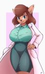  2017 abby_sinian anthro big_breasts breasts cat feline female hi_res huge_breasts mammal secretly_saucy solo swat_kats 