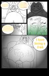  anthro asgore_dreemurr asriel_dreemurr bad_parenting belly big_belly boss_monster caprine comic english_text goat implied_digestion jushy male mammal protagonist_(undertale) text undertale video_games vore 