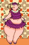  animal_crossing anthro belly caprine female huge_thighs immortalstar mammal midriff navel nintendo overweight sheep solo stella_(animal_crossing) video_games wide_hips 