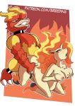  ahegao all_fours bitw_(artist) breasts doggystyle female from_behind_position looking_pleasured magmar male male/female nintendo nude pok&eacute;mon pok&eacute;mon_(species) rapidash sex taur video_games 
