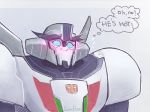  4:3 alien autobot blue_eyes blush cybertronian digital_media_(artwork) english_text eyebrows humanoid living_machine low_res machine not_furry robot simple_background smile solo text transformers transformers_prime wheeljack white_background xgemfirex 