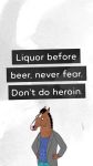  2018 anthro bojack_horseman bojack_horseman_(character) clothed clothing digital_media_(artwork) equine fur hair horse male mammal quote simple_background smile solo standing text unknown_artist 