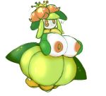  2017 areola big_breasts blush breasts colored_sketch crown female flora_fauna flower hi_res holding_breast huge_breasts humanoid lilligant looking_at_viewer mouthless nintendo nipples non-mammal_breasts not_furry orange_eyes plant pok&eacute;mon pok&eacute;mon_(species) signature simple_background sirphilliam sketch solo standing text tiara video_games white_background white_skin 