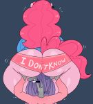  anthro big_breasts big_butt breasts butt clothed clothing earth_pony english_text equine fan_character female friendship_is_magic hair hairclip hand_on_butt hi_res horse huge_breasts huge_butt hugtastic_pinkie_pie mammal maud_pie_(mlp) my_little_pony pink_hair pinkie_pie_(mlp) pony purple_hair shorts simple_background somescrub text thick_thighs voluptuous wide_hips 