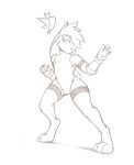 ! 0r0 anthro clothed clothing denzeltip hi_res lagomorph male mammal monochrome rabbit solo standing thick_thighs thigh_gap 